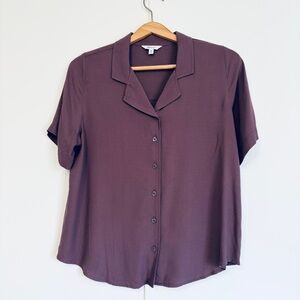 Reitmans Soft Plum Button-Down Shirt XS